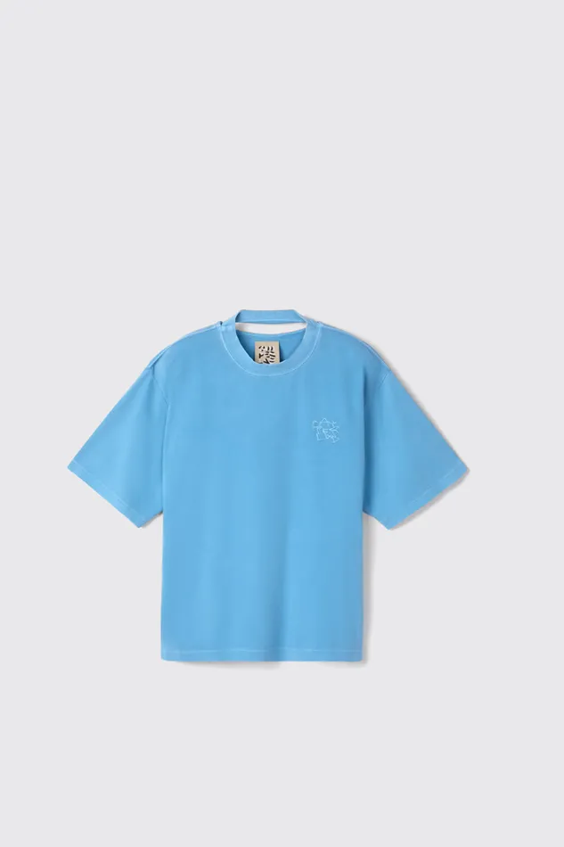 Men TShirt Blue Organic Cotton TShirt Camper Jersey Men TShirt Blue Organic Cotton TShirt Camper Jersey
