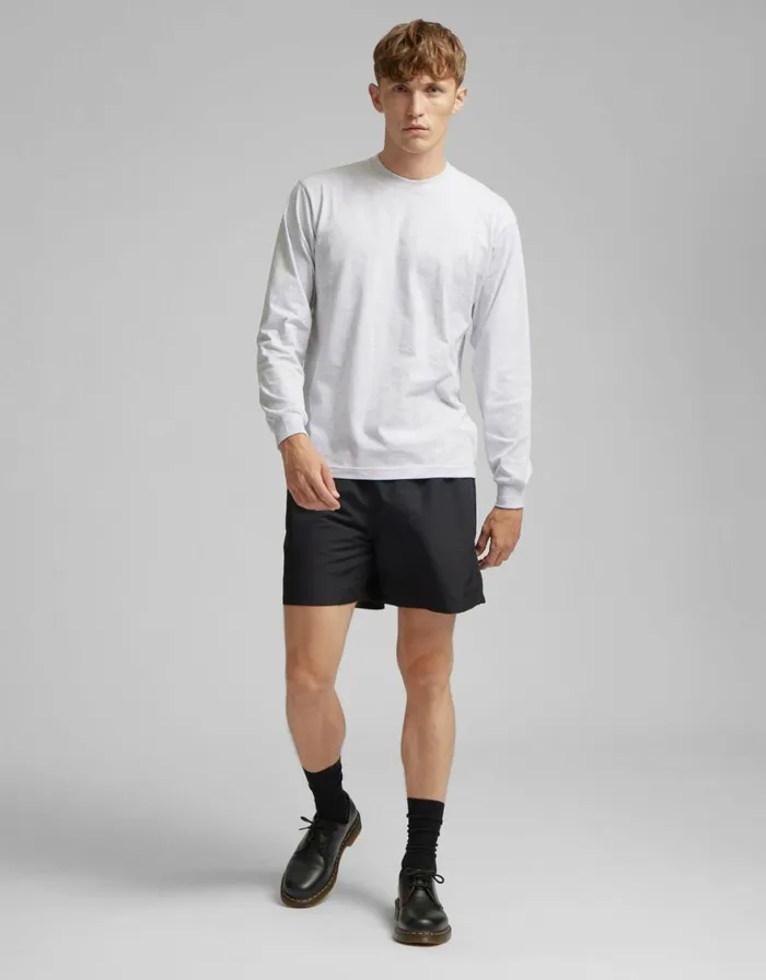 Men TShirts Colorful Standard Oversized Organic LS TShirt Deep Black