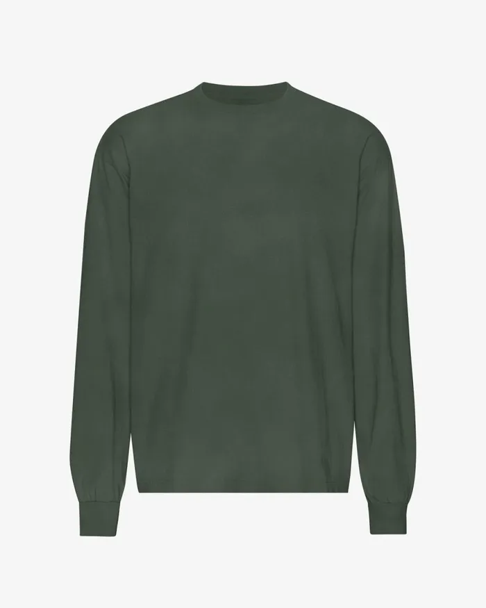 Men TShirts Colorful Standard Oversized Organic LS TShirt Midnight Forest