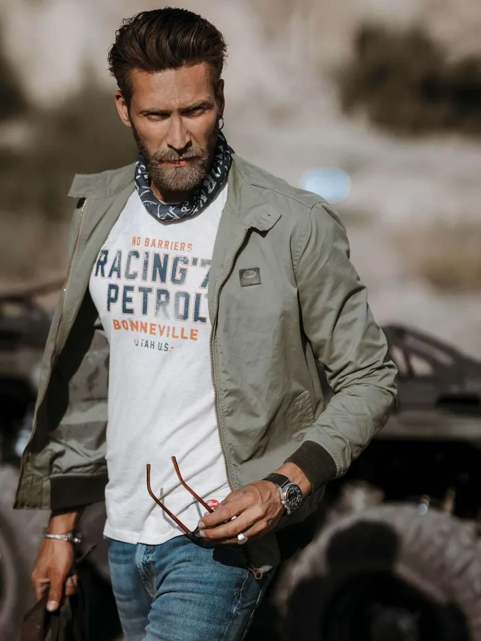 Men TShirts Petrol Industries Artwork TShirt Antique White Melee