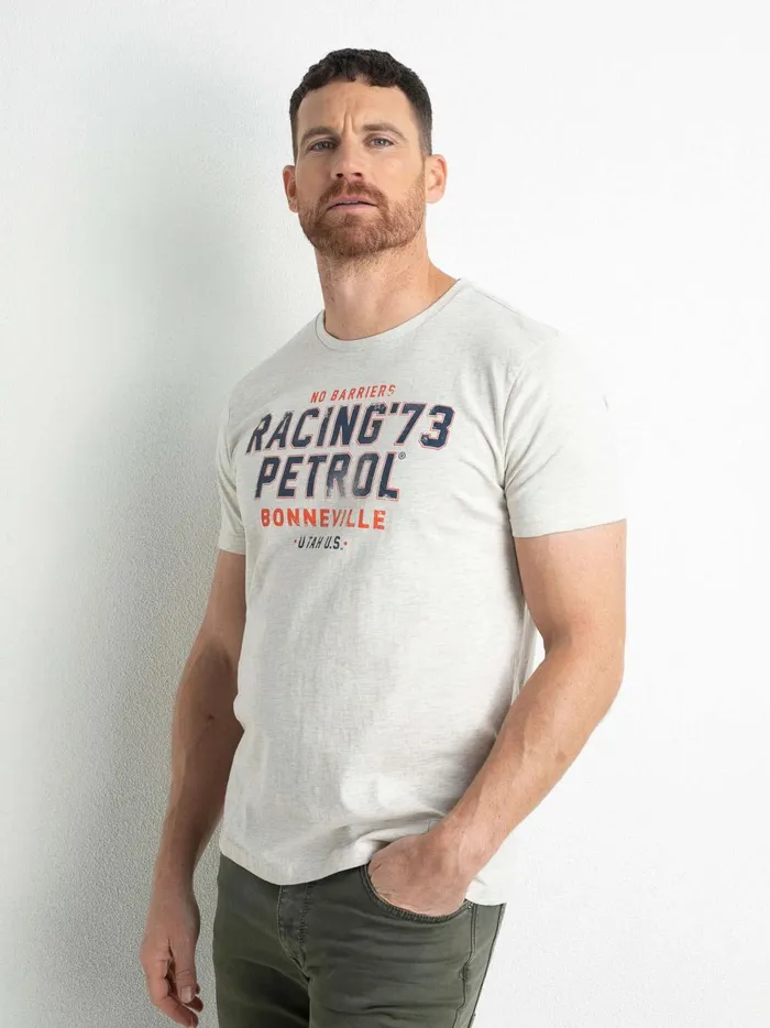 Men TShirts Petrol Industries Artwork TShirt Antique White Melee