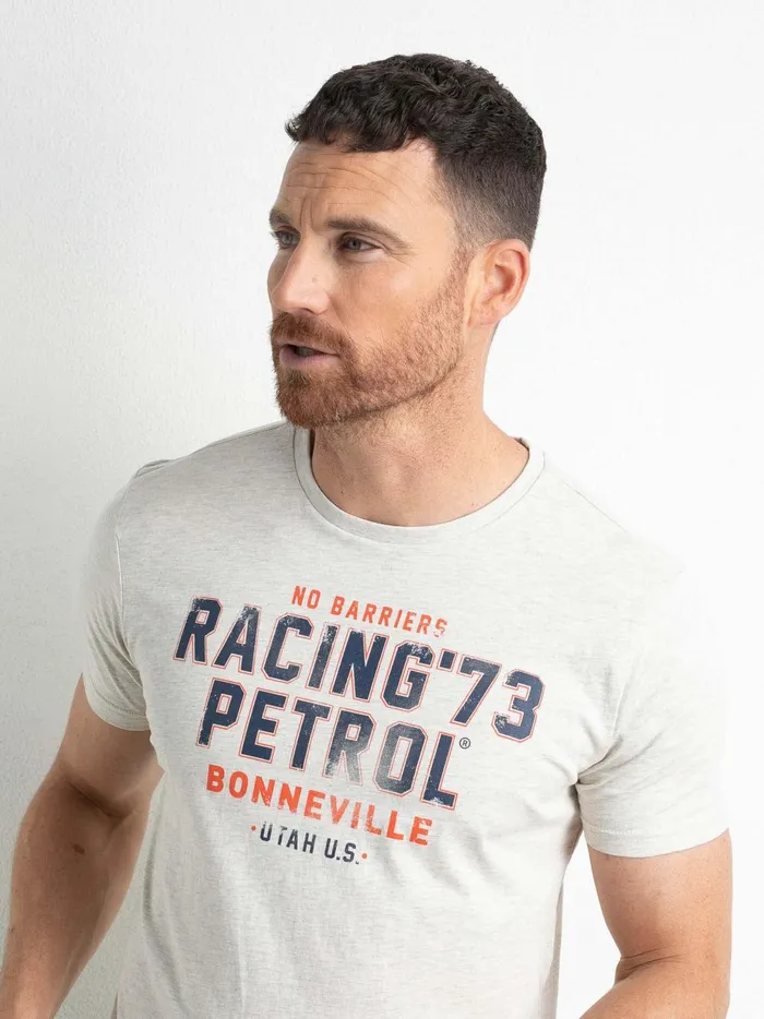 Men TShirts Petrol Industries Artwork TShirt Antique White Melee