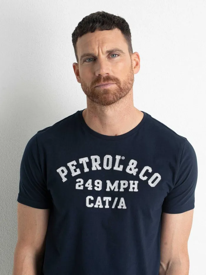Men TShirts Petrol Industries Organic TShirt Midnight Navy