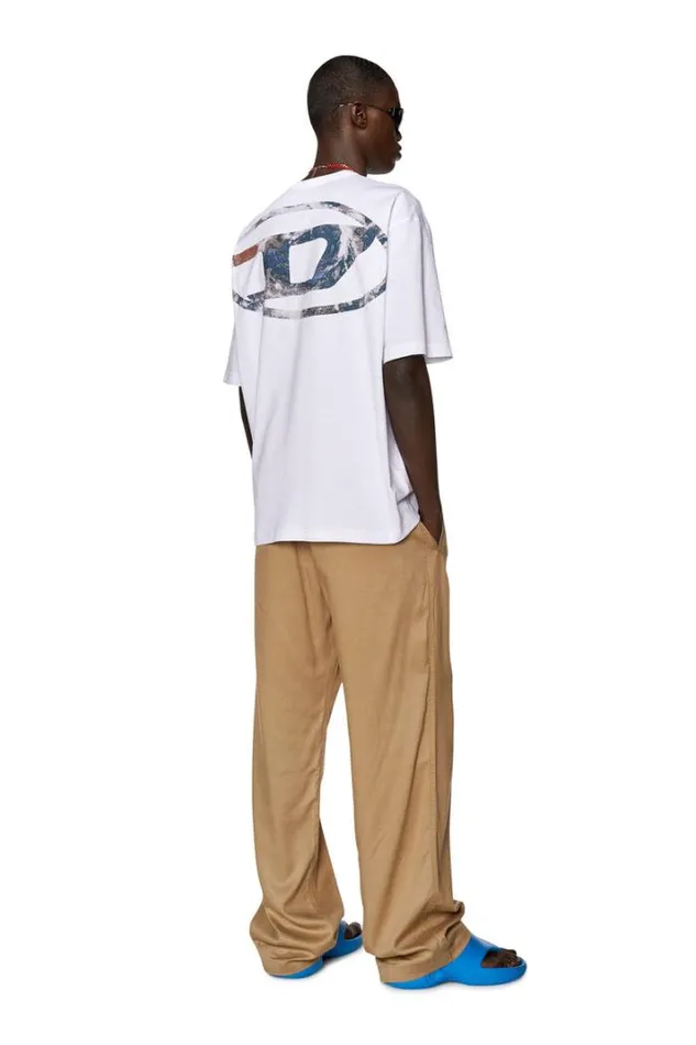 Men TWashL6 White Diesel Tshirts