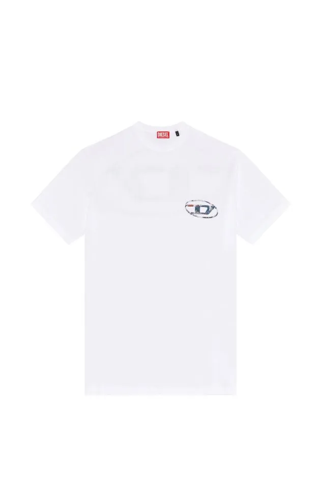 Men TWashL6 White Diesel Tshirts Men TWashL6 White Diesel Tshirts