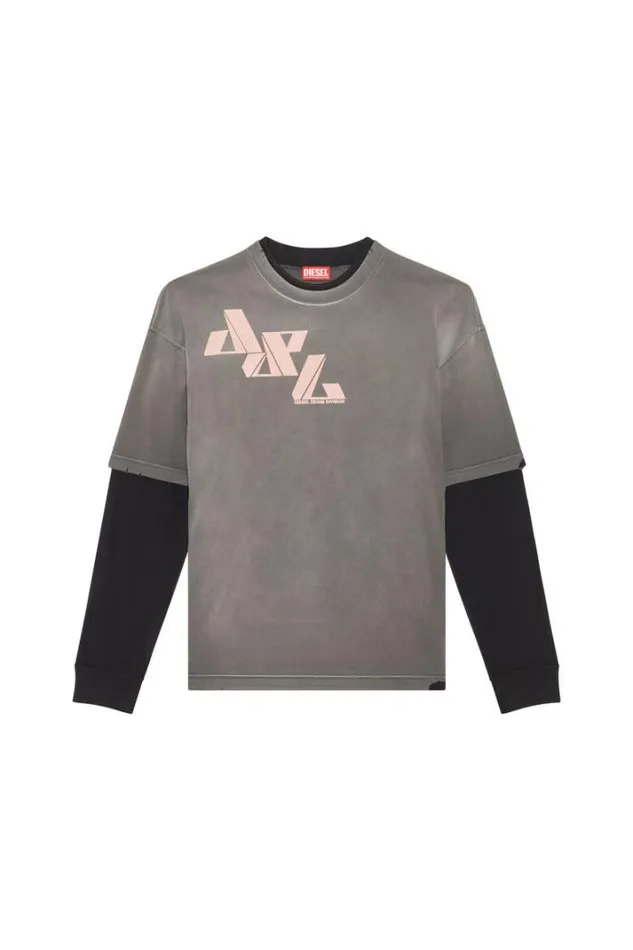 Men TWasyLs Grey Diesel Tshirts