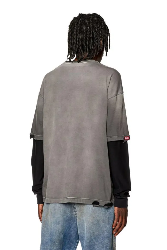 Men TWasyLs Grey Diesel Tshirts