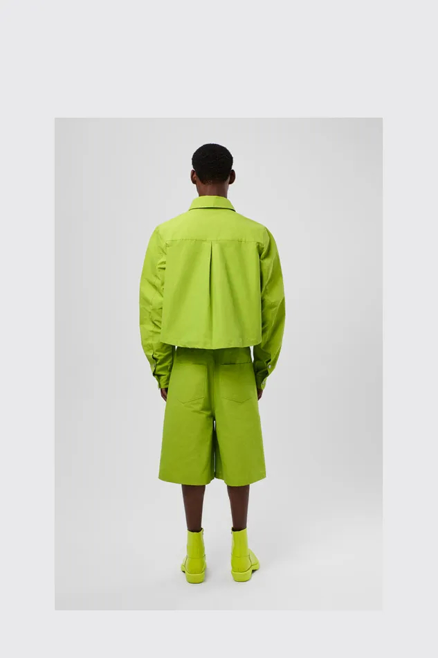 Men Tech Shorts Green CottonNylon Shorts Camper TrousersandShorts Men Tech Shorts Green CottonNylon Shorts Camper TrousersandShorts