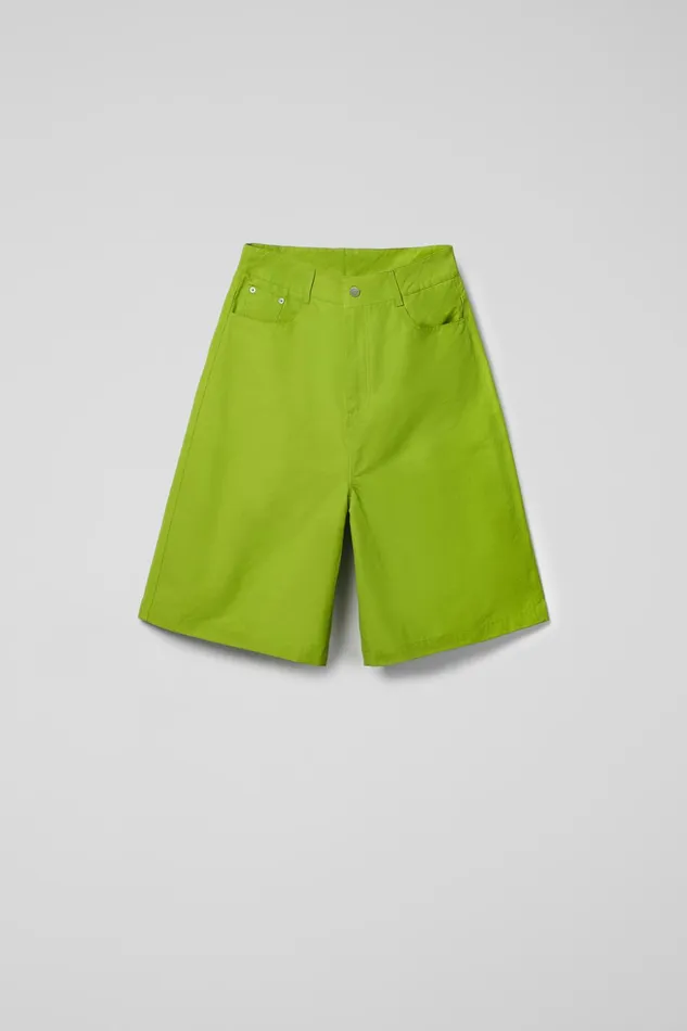 Men Tech Shorts Green CottonNylon Shorts Camper TrousersandShorts Men Tech Shorts Green CottonNylon Shorts Camper TrousersandShorts