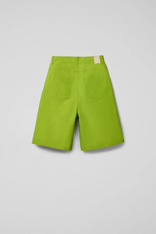 Men Tech Shorts Green CottonNylon Shorts Camper TrousersandShorts Men Tech Shorts Green CottonNylon Shorts Camper TrousersandShorts