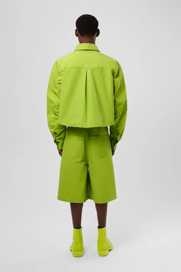 Men Tech Shorts Green CottonNylon Shorts Camper TrousersandShorts Men Tech Shorts Green CottonNylon Shorts Camper TrousersandShorts
