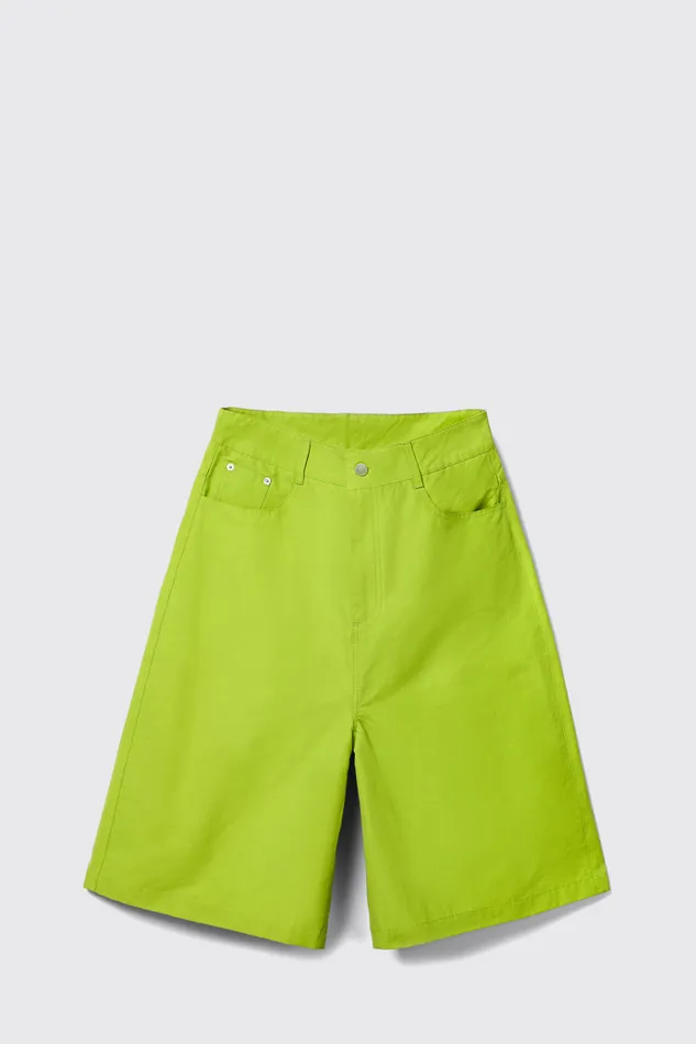 Men Tech Shorts Green CottonNylon Shorts Camper TrousersandShorts Men Tech Shorts Green CottonNylon Shorts Camper TrousersandShorts