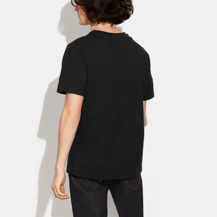 Men Tops and Bottoms Coach Horse And Carriage T Shirt In Organic Cotton Black Men Tops and Bottoms Coach Horse And Carriage T Shirt In Organic Cotton Black