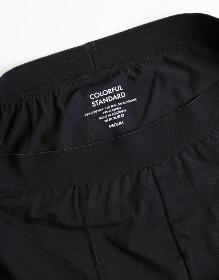 Men Underwear Colorful Standard Classic Organic Boxer Briefs Deep Black