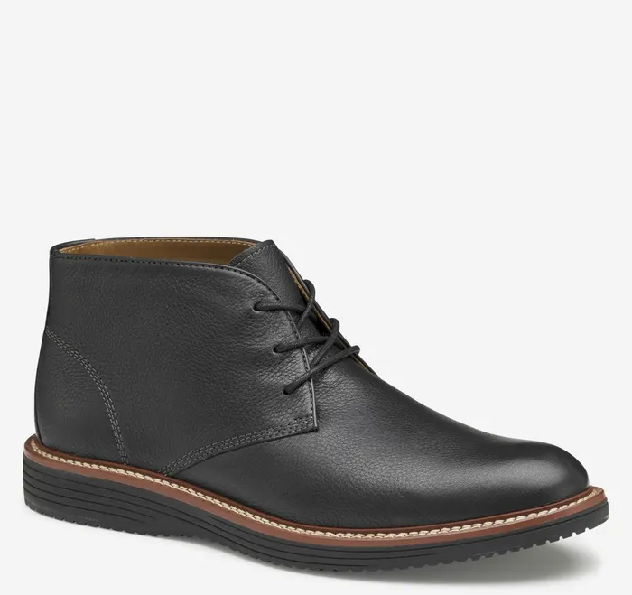 Men Upton Chukka Black Full Grain JohnstonandMurphy Boots