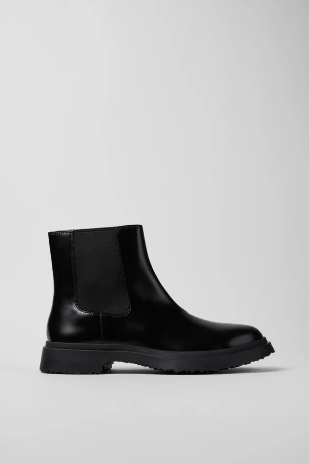 Men Walden Black Leather Ankle Boots Camper Ankle Boots Men Walden Black Leather Ankle Boots Camper Ankle Boots
