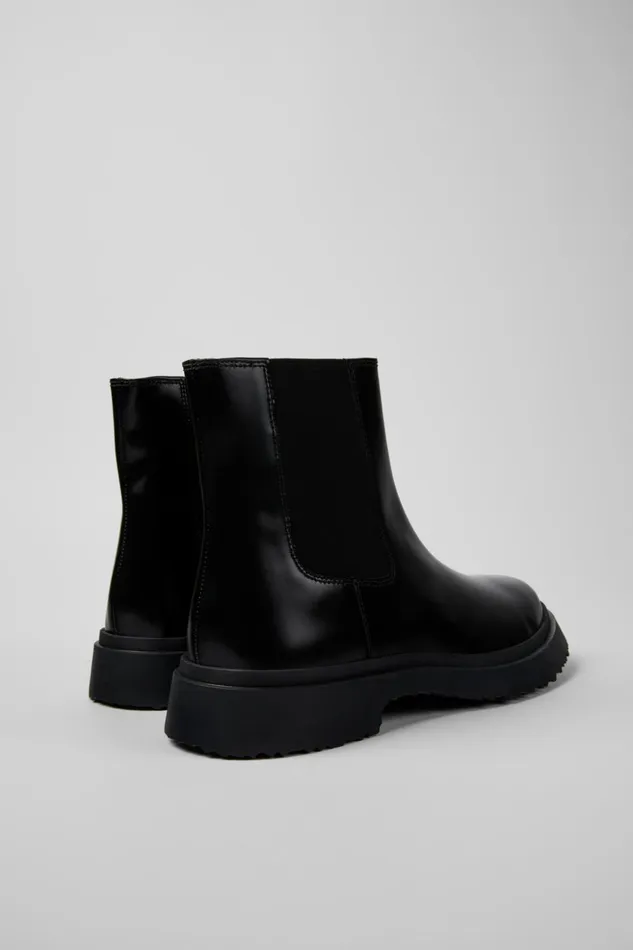Men Walden Black Leather Ankle Boots Camper Ankle Boots Men Walden Black Leather Ankle Boots Camper Ankle Boots