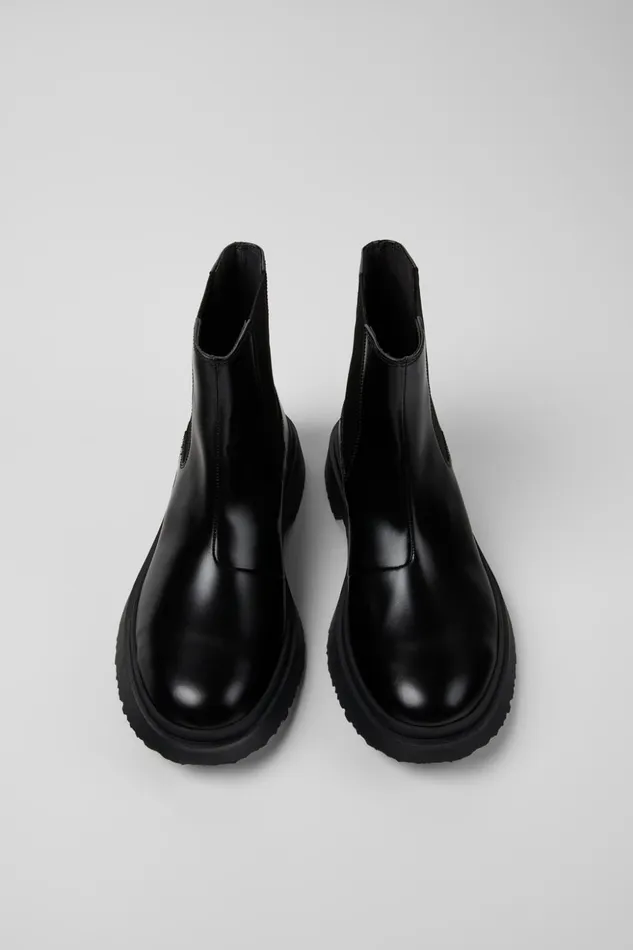Men Walden Black Leather Ankle Boots Camper Ankle Boots Men Walden Black Leather Ankle Boots Camper Ankle Boots