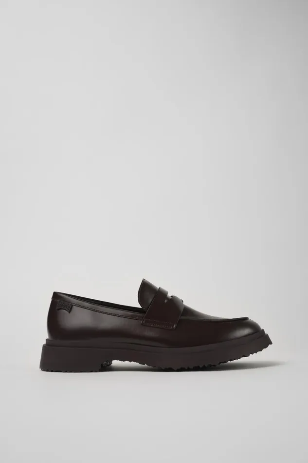 Men Walden Brown Leather Loafers Camper Formal Shoes Men Walden Brown Leather Loafers Camper Formal Shoes