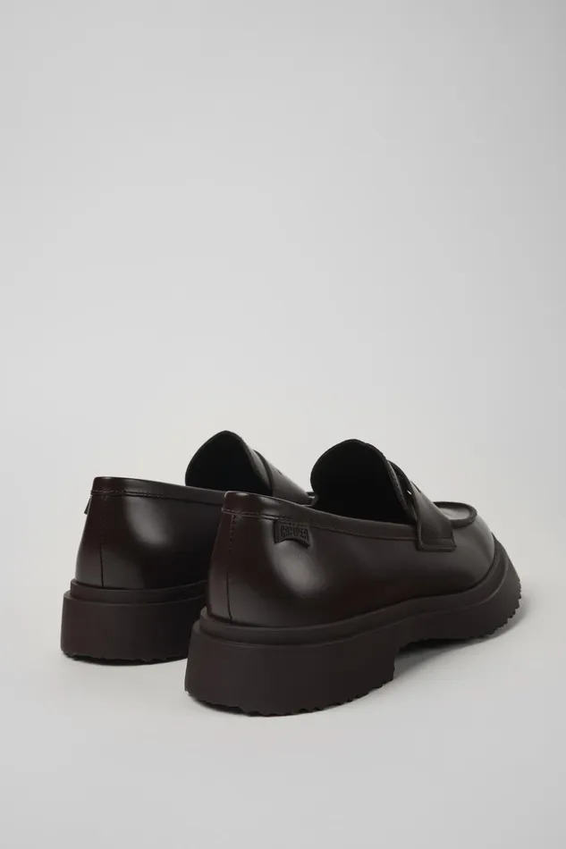 Men Walden Brown Leather Loafers Camper Formal Shoes Men Walden Brown Leather Loafers Camper Formal Shoes