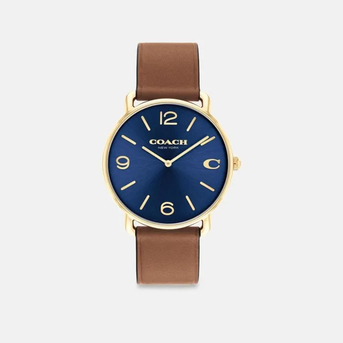Men Watches Coach Elliot Watch 41 Mm Saddlenavy