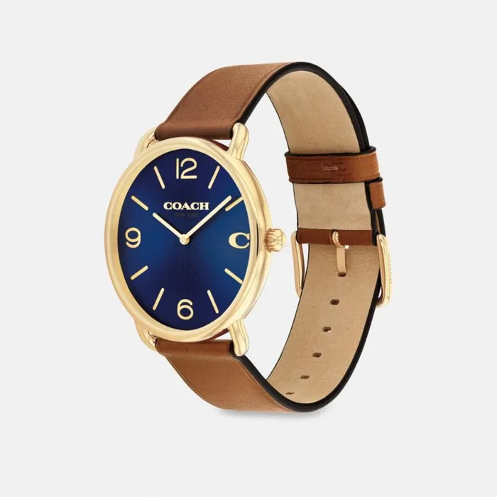 Men Watches Coach Elliot Watch 41 Mm Saddlenavy