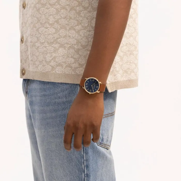 Men Watches Coach Elliot Watch 41 Mm Saddlenavy