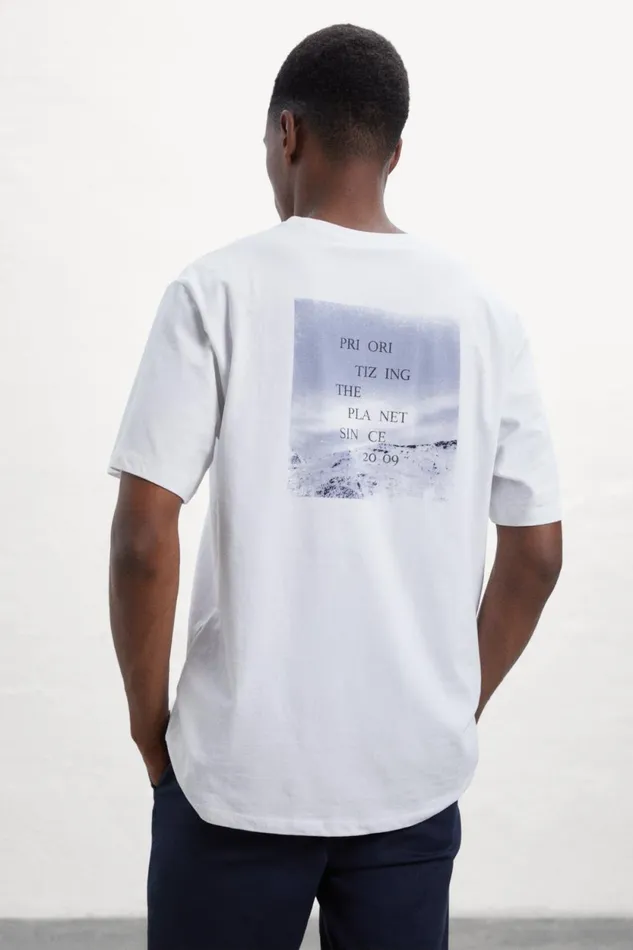 Men White Tomi TShirt Ecoalf TShirts