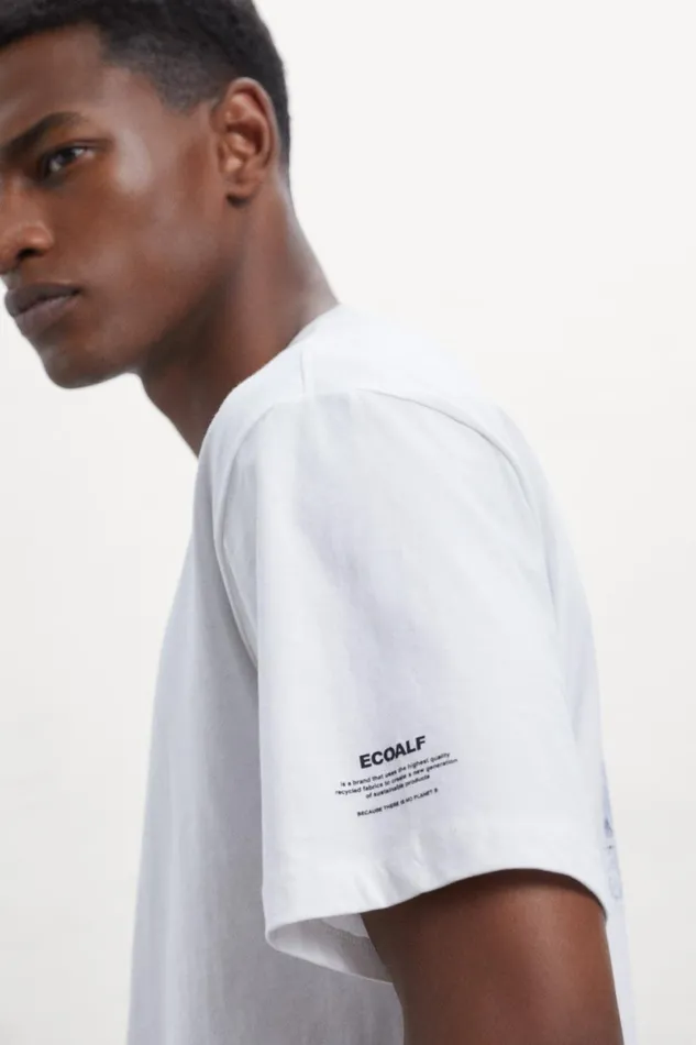 Men White Tomi TShirt Ecoalf TShirts