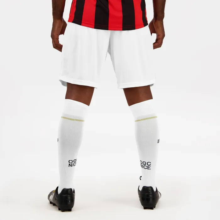 MenWomen Le Coq Sportif Shorts OGC Nice 8211 Match Outfit Shorts New Optical White