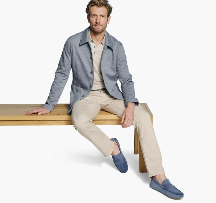 Men Xc Flex Knit FullButton Blazer Blue JohnstonandMurphy Blazers Men Xc Flex Knit FullButton Blazer Blue JohnstonandMurphy Blazers