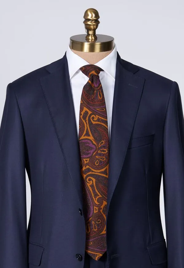 Mens Ties Paulstuart Wool Paisley Tie Blue Mens Ties Paulstuart Wool Paisley Tie Blue