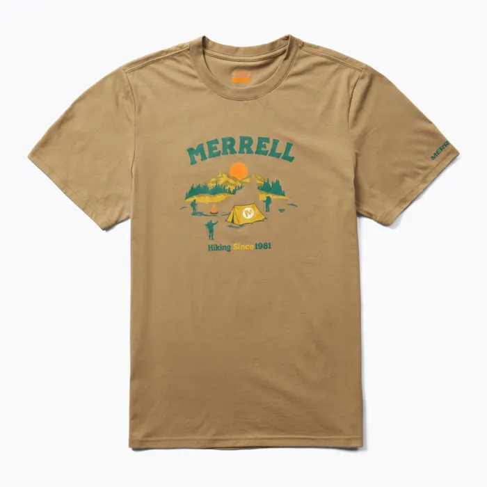 Merrell Tops Men Arched Camp Tee Sepia Tint