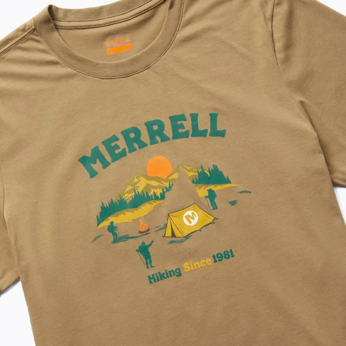 Merrell Tops Men Arched Camp Tee Sepia Tint