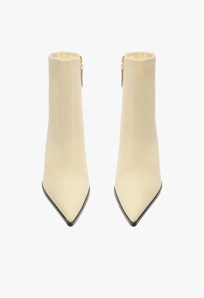 Mikki Block Bootie Beige Women Schutz Shoes Mikki Boots
