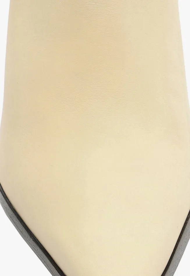 Mikki Block Bootie Beige Women Schutz Shoes Mikki Boots
