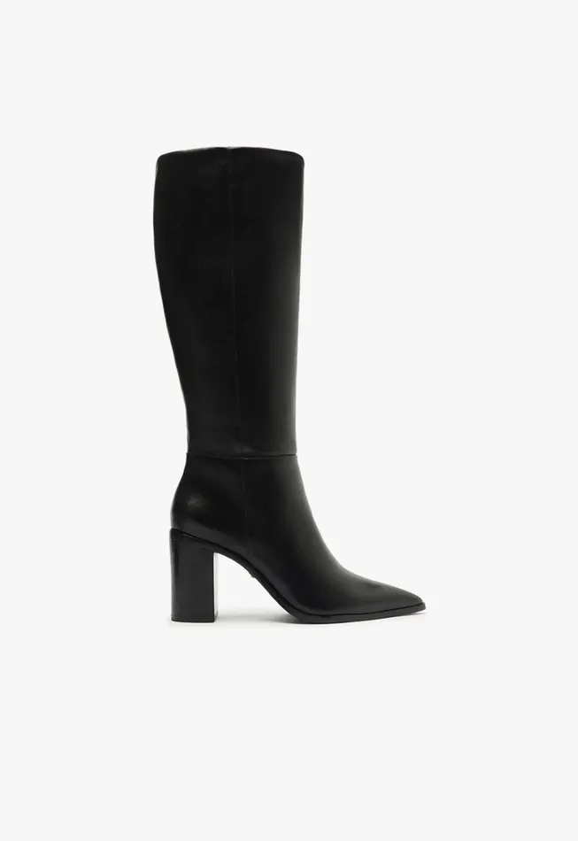 Mikki Up Block Boot Black Women Schutz Shoes Mikki Boots