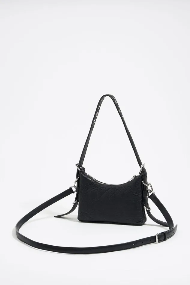 Mini Black Leather Pocket Slouch Bag Black Women Bimba Y Lola Shoulder Bags Mini Black Leather Pocket Slouch Bag Black Women Bimba Y Lola Shoulder Bags