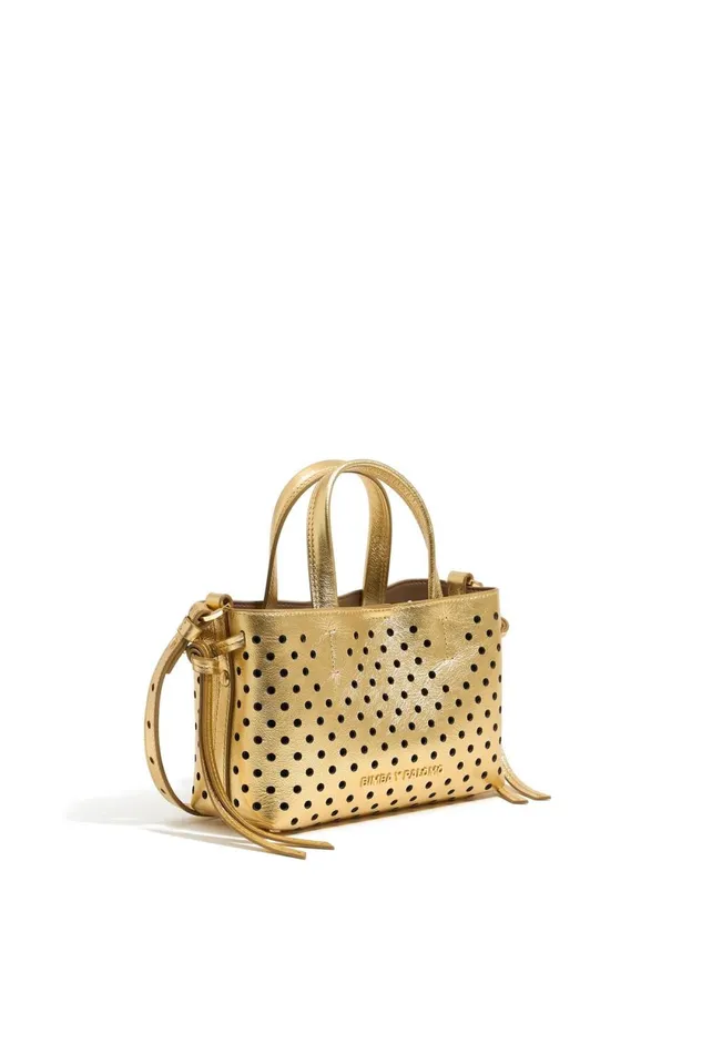 Mini Gold Leather Chihuahua Bag Gold Women Bimba Y Lola Bimba Y Palomo