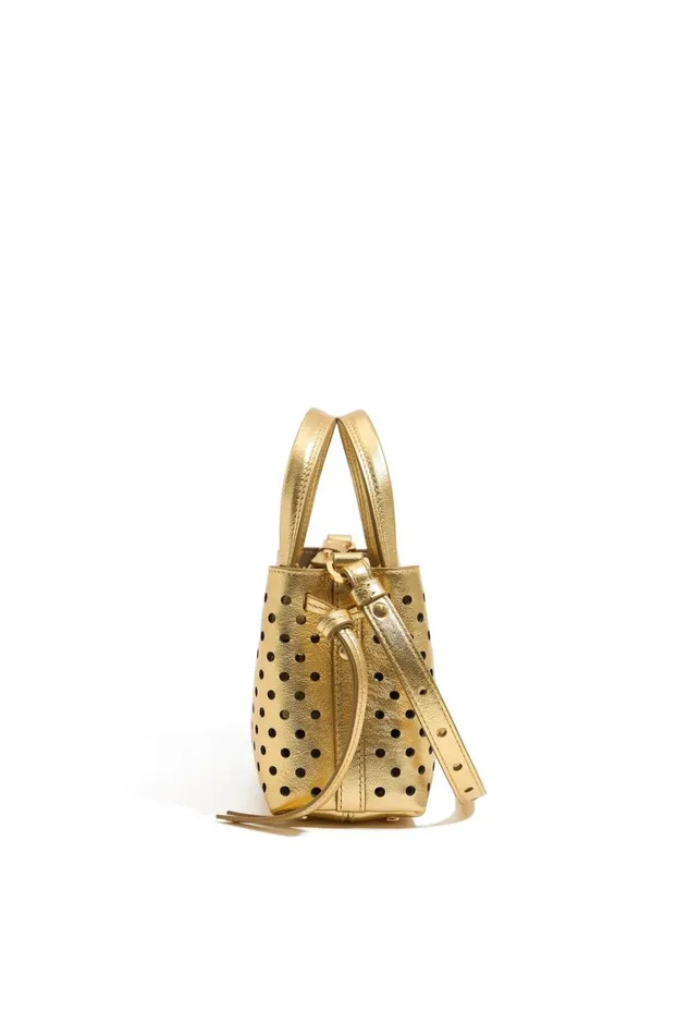 Mini Gold Leather Chihuahua Bag Gold Women Bimba Y Lola Bimba Y Palomo