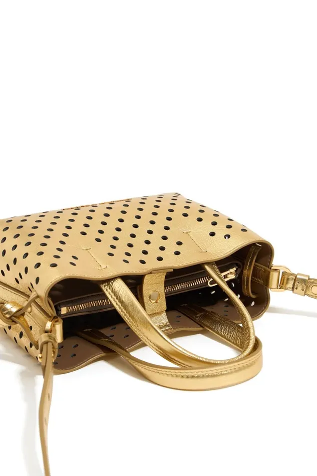 Mini Gold Leather Chihuahua Bag Gold Women Bimba Y Lola Bimba Y Palomo