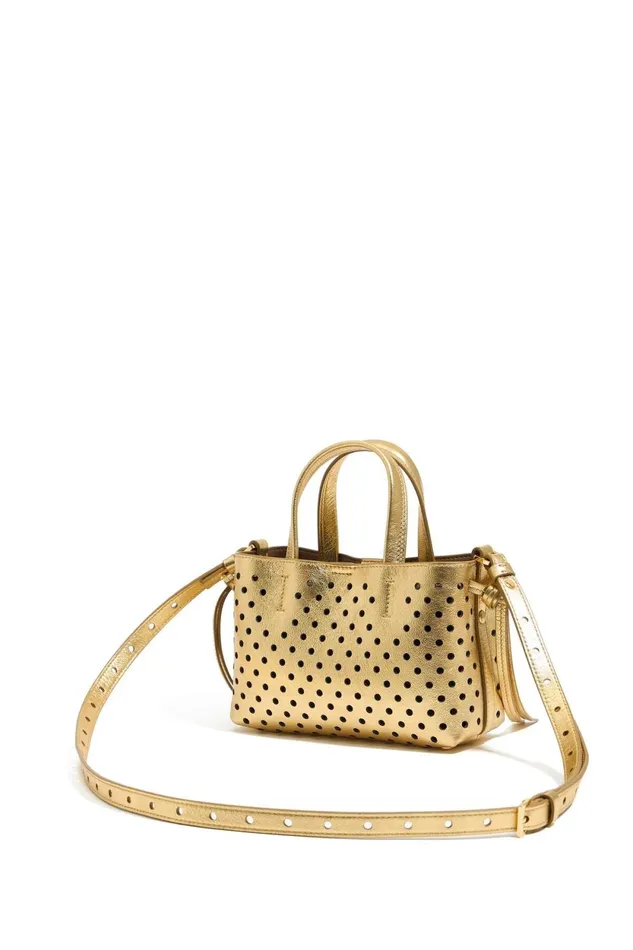 Mini Gold Leather Chihuahua Bag Gold Women Bimba Y Lola Bimba Y Palomo