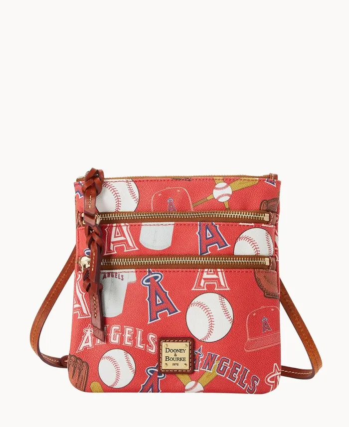 MLB Angels N S Triple Zip Crossbody Angels Woman Dooney and Bourke Crossbodies MLB Angels N S Triple Zip Crossbody Angels Woman Dooney and Bourke Crossbodies