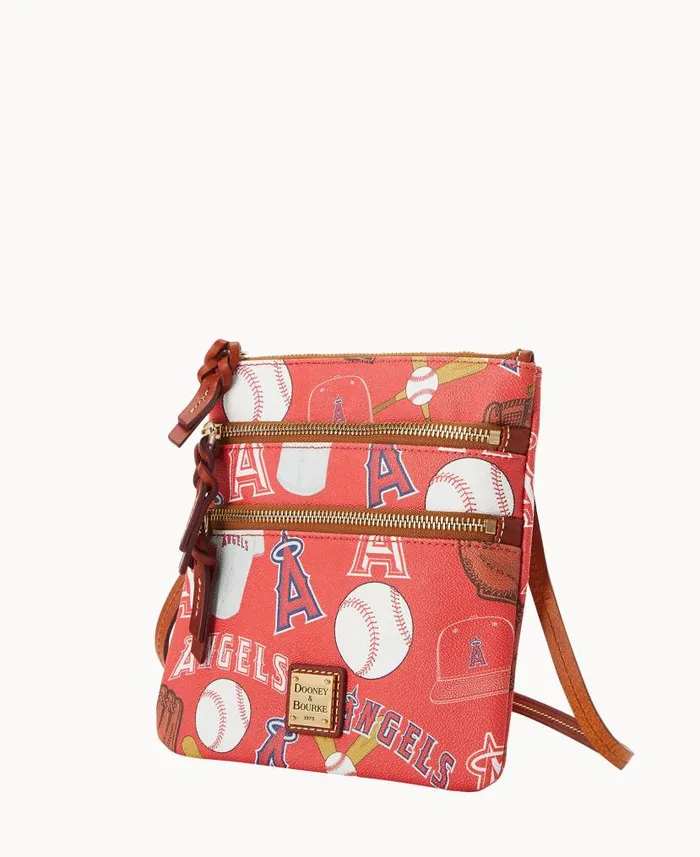 MLB Angels N S Triple Zip Crossbody Angels Woman Dooney and Bourke Crossbodies MLB Angels N S Triple Zip Crossbody Angels Woman Dooney and Bourke Crossbodies