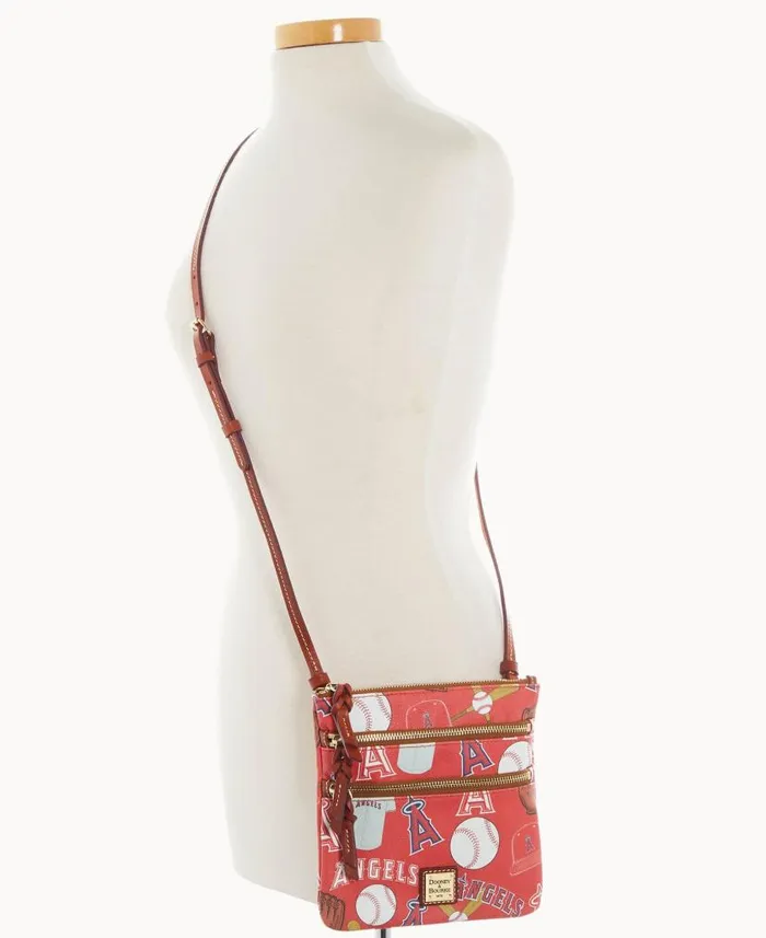 MLB Angels N S Triple Zip Crossbody Angels Woman Dooney and Bourke Crossbodies MLB Angels N S Triple Zip Crossbody Angels Woman Dooney and Bourke Crossbodies