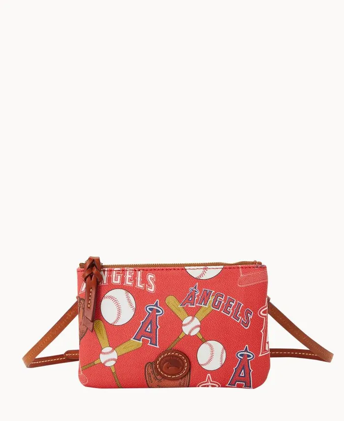 MLB Angels Top Zip Crossbody Angels Woman Dooney and Bourke Crossbodies