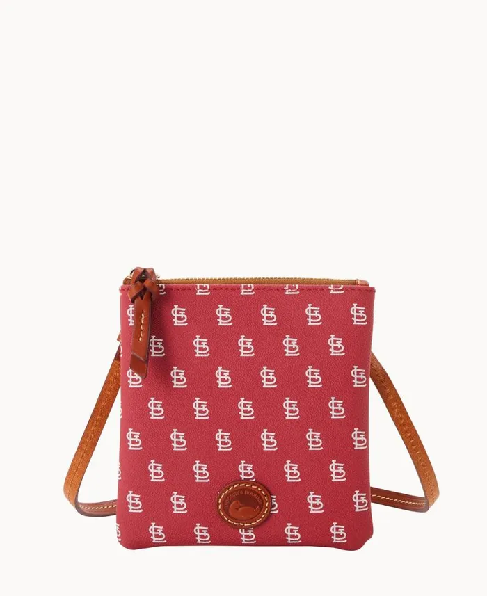 MLB Cardinals Small North South Top Zip Crossbody Cardinals Woman Dooney and Bourke Crossbodies MLB Cardinals Small North South Top Zip Crossbody Cardinals Woman Dooney and Bourke Crossbodies