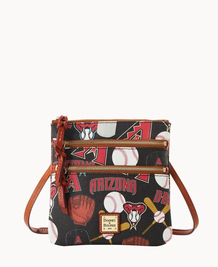 MLB Diamondbacks N S Triple Zip Crossbody Diamondbacks Woman Dooney and Bourke Crossbodies MLB Diamondbacks N S Triple Zip Crossbody Diamondbacks Woman Dooney and Bourke Crossbodies