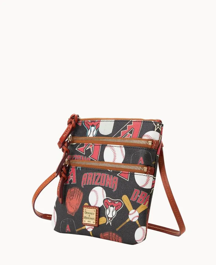 MLB Diamondbacks N S Triple Zip Crossbody Diamondbacks Woman Dooney and Bourke Crossbodies