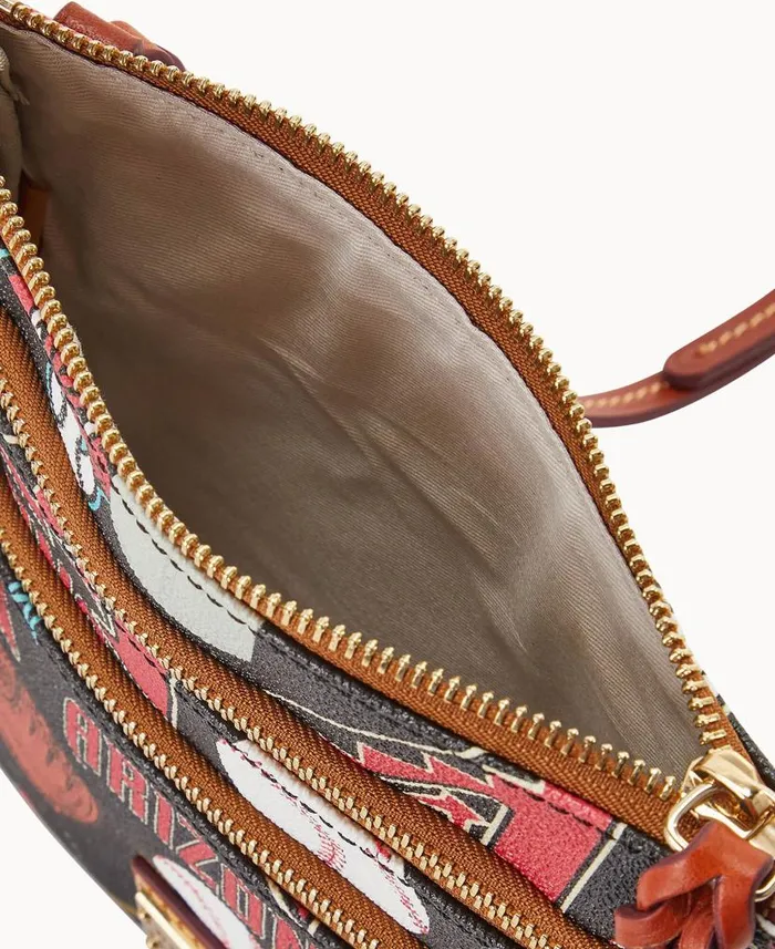 MLB Diamondbacks N S Triple Zip Crossbody Diamondbacks Woman Dooney and Bourke Crossbodies